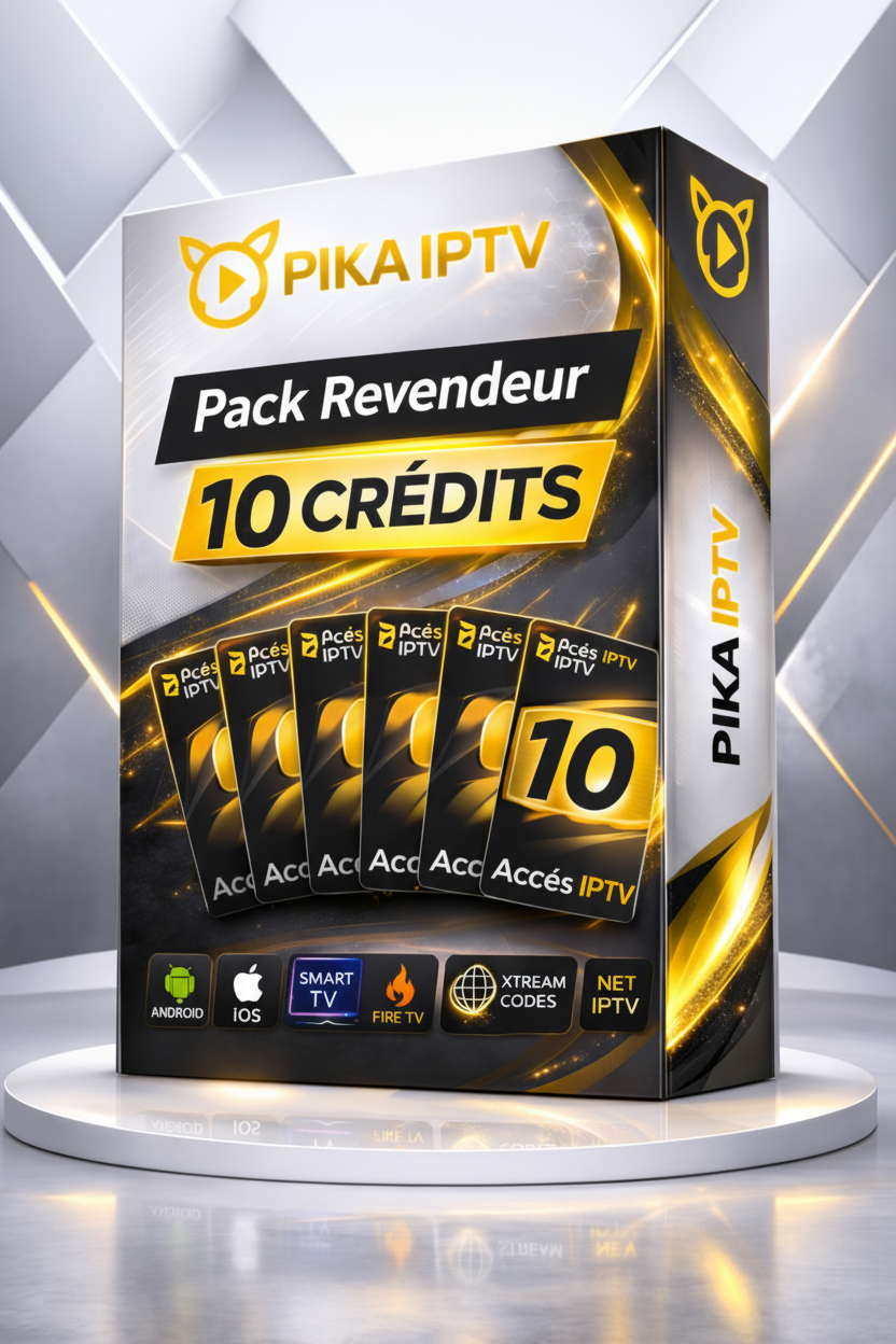 Pack Revendeur IPTV 10 Crédits - PIKA IPTV