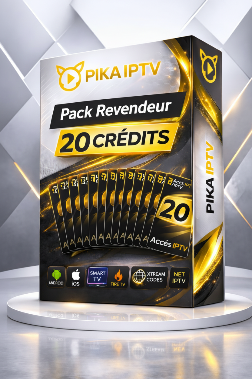 Pack Revendeur IPTV 20 Crédits - PIKA IPTV